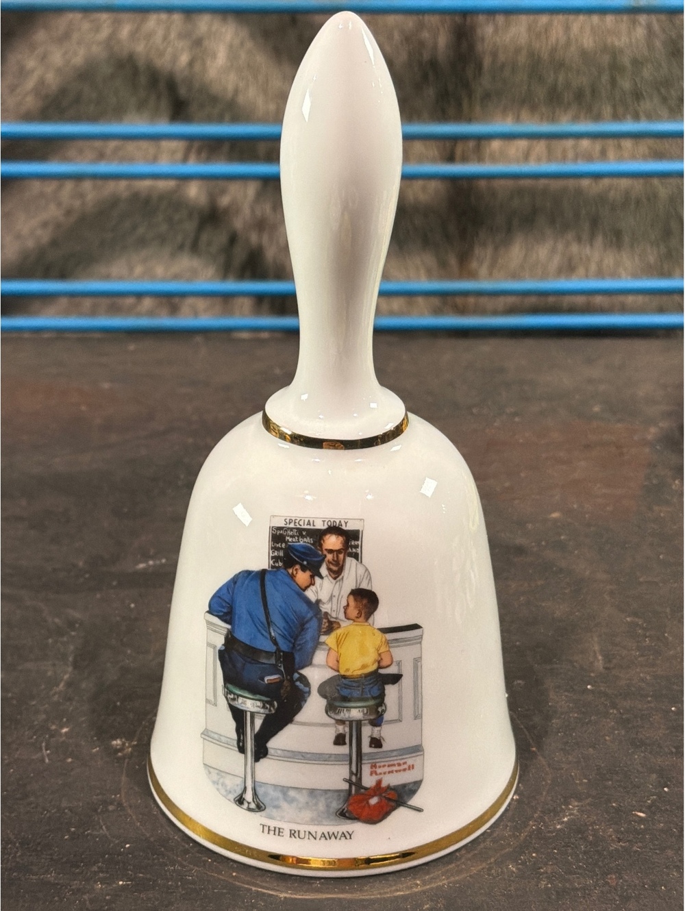 Norman Rockwell Limited Edition Porcelain Bell The Runaway Collection